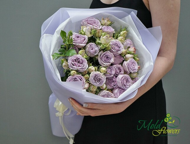 Buchet de trandafiri de tufa mov foto